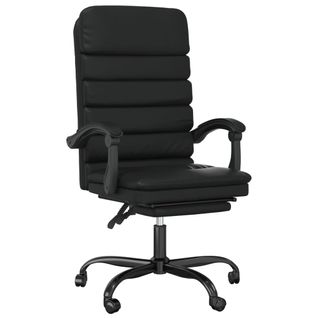 Fauteuil De Massage Inclinable De Bureau Informatique Étude Simili Noir 02_002541