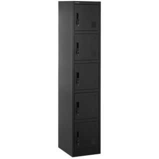 Casier Métallique 5 Étagères Verrouillable 100 Kg Tôle D'acier Laminé à Froid Anthracite