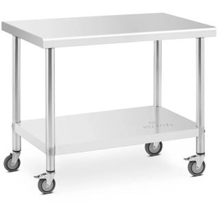 Table De Travail Cuisine Professionnel Premium 60 X 100 Cm 155 Kg Acier Inoxydable Ar