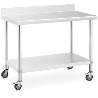 Table De Travail Cuisine Professionnel Premium 60 X 120 Cm 158 Kg Dosseret Acier Inox