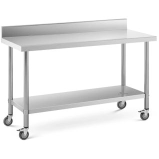 Table De Travail Professionnel Premium 60 X 150 Cm 160 Kg Dosseret Acier Inoxydable 1