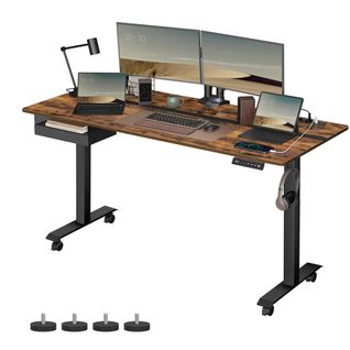 Bureau Électrique Réglable En Hauteur Bureau Assis-debout Surface 60 X 120 Cm Réglabl