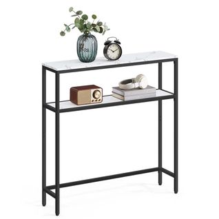 Console Pour Couloir Table De Salon Fine à 2 Niveaux 20 X 120 X 80 Cm Table D’appoint