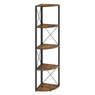 Étagère D'angle à 5 Niveaux Étagère De Rangement Multifonction Bibliothèque Étagère À