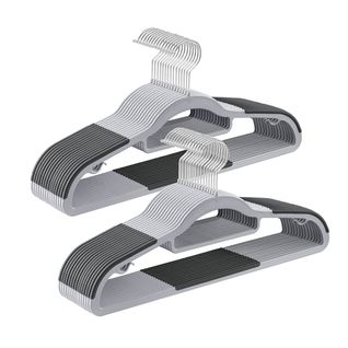 Lot De 50 Cintres Cintres Robustes En Plastique Antidérapant Gain De Place Épaisseur