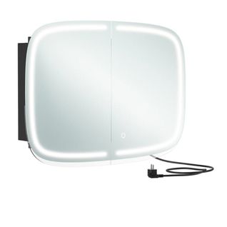 Miroir Salle De Bain Avec Éclairage Armoire De Toilette Avec 2 Prises Ac 2 Prises USB