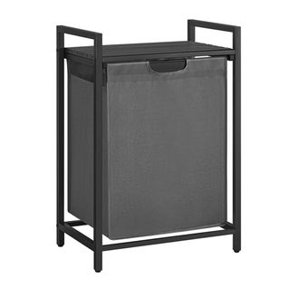 Panier à Linge 2 X 46 Litres Corbeille à Linge Sale Rangement Lessive Avec Étagère En