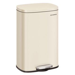 Poubelle De Cuisine 50l à Pédale Avec Seau Intérieur En Plastique Couvercle Fermeture