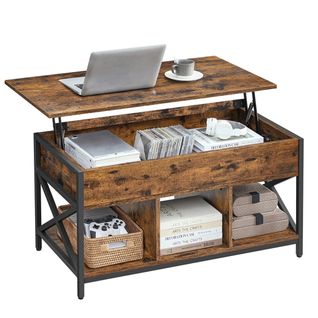 Table Basse Table De Salon Relevable Table Basse Avec Rangement Caché Et Compartiment