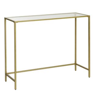 Table Console Table D’entrée 100 X 35 X 80 Cm Dessus De Table En Verre