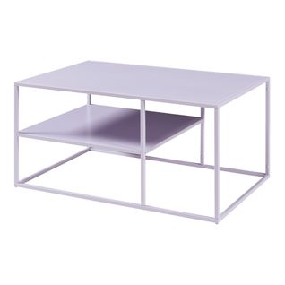 Table Basse Console D'appoint Salon Rectangulaire 45 X 90 X 60 Cm Violet 03_0010862