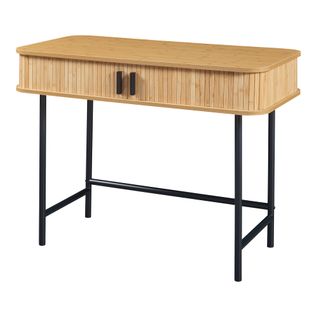 Table Console 100 X 50 X 76 Cm Naturel Noir 03_0010886