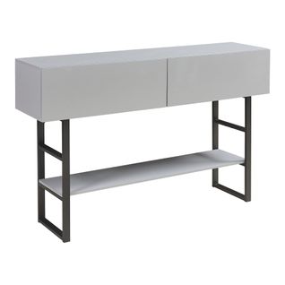 Table Console 75 X 120 X 30 Cm Panneau De Particules Gris Clair 03_0010888