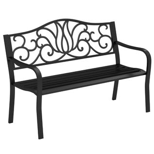 Banc De Jardin 127 X 61 X 89 Cm Pour 2-3 Personnes Confortable Et Ergonomique