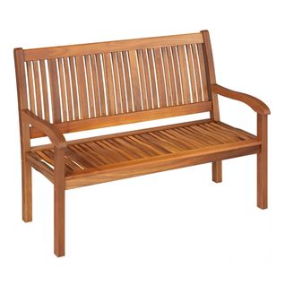 Banc De Jardin 126 X 63 X 91 Cm Confortable Et Spacieux Design Naturel En Bois