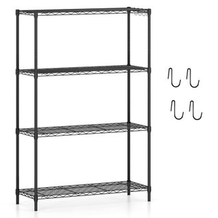 Étagère De Rangement à 4 Niveaux 91 X 35 X 138,5 Cm Réglable Polyvalente Design Conte