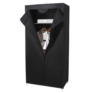 Armoires Penderie Tissu Meuble De Rangement Noir 160 Cm 2012030