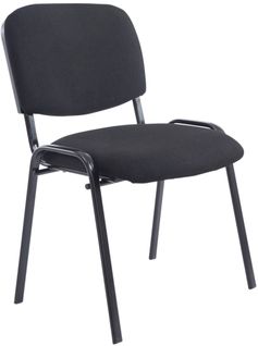 Chaise De Bureau Salle D'attente Visiteur Empilable Confortablement Rembourré En Tissu Et Métal No