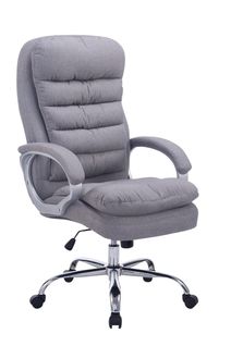Fauteuil De Bureau Ergonomique Et Confortable Jusqu'à 235 Kg En Tissu Gris Et Métal Chromé 10_0002