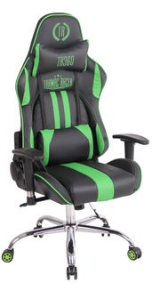 Fauteuil De Bureau Gamer Design Sportif Fonction De Massage Chauffant Avec Coussins En Pvc Noir
