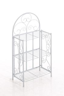 Etagère 3 Étagères Rangement Cuisine Balcon Salle De Bain Rabattable En Métal Blanc 10_0003995