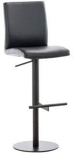 Tabouret De Bar X1 Réglable En Hauteur Et Pivotant à 360° Plateforme Ronde En Métal Noir