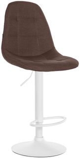 Tabouret De Bar X1 Avec Repose-pieds Hauteur Réglable Pivotant Assise En Tissu Marron