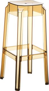 Tabouret De Bar X1 Intérieur Ou Exterieur Design Moderne Plastique Couleur Ambre Transparent 10_00