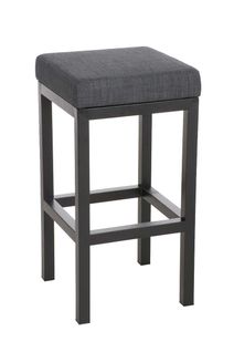 Tabouret De Bar X1 Avec Repose-pieds Design Simple Hauteur D'assise 80 Cm En Tissu Gris Foncé
