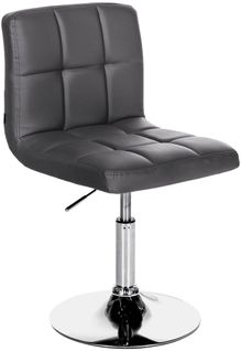 Chaise De Salle à Manger X1 Hauteur Réglable Design Moderne Couture Décorative En Pvc Noir Pièteme