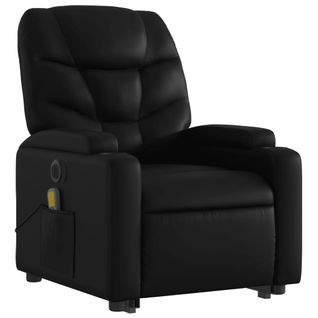 Fauteuil De Relaxation Fonction Massage Et Inclinable Fonction De Levage Électrique Pvc Noir Dec02