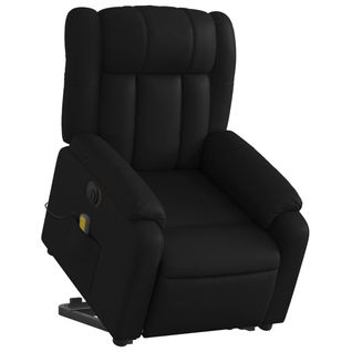 Fauteuil De Relaxation Fonction Massage Et Inclinable Fonction De Levage Électrique Pvc Noir Dec02
