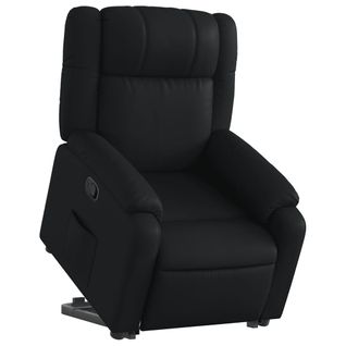 Fauteuil Relax TV Rembourrage Confortable Fonction De Levage Électrique En Pvc Noir Dec028076