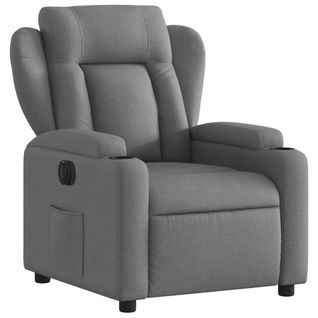 Fauteuil Relax TV Fonction Inclinable Électrique Très Confortable En Tissu Gris Foncé Dec028339