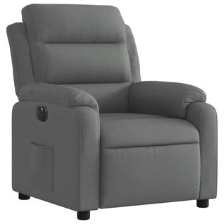 Fauteuil Relax TV Fonction D'inclinaison Électrique Très Confortable En Tissu Gris Dec028344