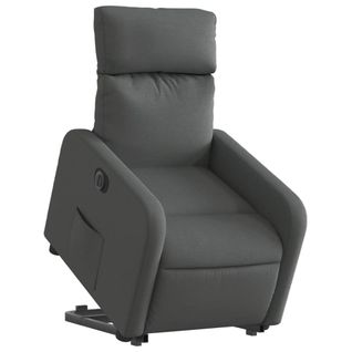 Fauteuil Relax TV Fonction De Levage Électrique Très Confortable En Tissu Gris Foncé Dec028346