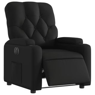 Fauteuil Relax TV Fonction D'inclinaison Électrique Très Confortable En Pvc Noir Dec028477