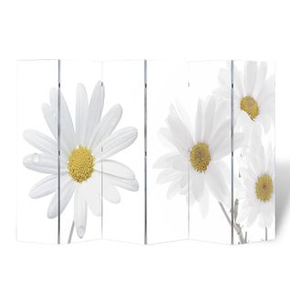 Paravent Séparateur De Pièce Cloison Pliable 217 X 170 Cm Motif Fleur Multicolore Dec031172