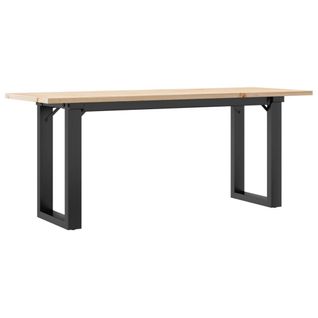 Table Basse Rectangulaire Style Industriel 110 X 40 X 45 Cm Bois De Pin Et Acier Dec036235
