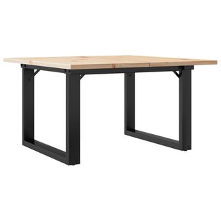Table Basse Rectangulaire Style Industriel 60 X 60 X 40 Cm Bois De Pin Et Acier Dec036243