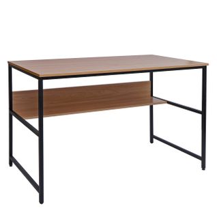 Bureau Table D'ordinateur Espace De Rangement Sous Le Plateau De Table 120x60 Cm En Mdf