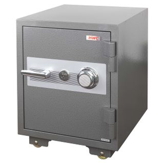 Coffre-fort Double Sécurité Serrure Et Code 60x46x47 Cm 39l Métal Gris 04_0006468