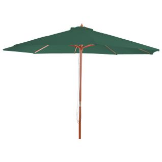 Parasol De Jardin Diamètre 3,5m Polyester/bois 7kg Couleur Vert 04_0008011