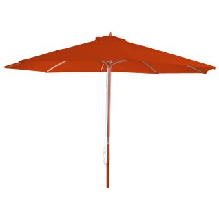 Parasol De Jardin Parasol Diamètre 3m Polyester/bois Couleur Terre Cuite 04_0008013