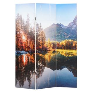 Paravent Photo Avec Isolation Phonique Cloison De Séparation Acoustique 180 X 122 Cm Lac Forestier