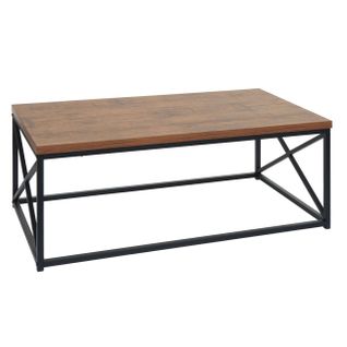 Table Basse Surface Avec Structure 3d Et Revêtement Pvc 44x110x60 Cm Aspect Chêne Sauvage 04_00084