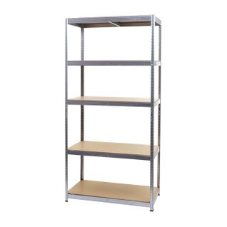 Étagère Pour Charges Lourdes Rayonnage Métallique Noir 5 Niveaux Capacité 875 kg 200x100x60 Cm 04_