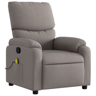 Fauteuil De Relaxation TV Fonction D'inclinaison Manuelle En Tissu Taupe Dec027108