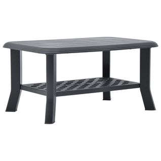 Table Basse De Salon Pour Intérieur Et Extérieur 90 X 60 X 46 Cm Plastique Anthracite Dec037270