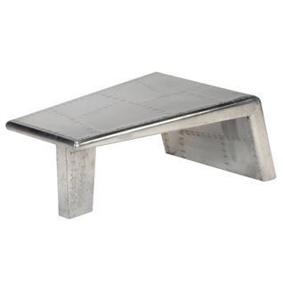 Table Basse De Salon Design Moderne Aviator Style D'avion Vintage Aluminium Argent Dec037765